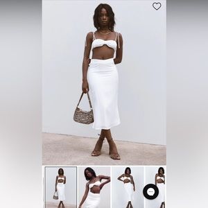 white set princess polly top and skirt